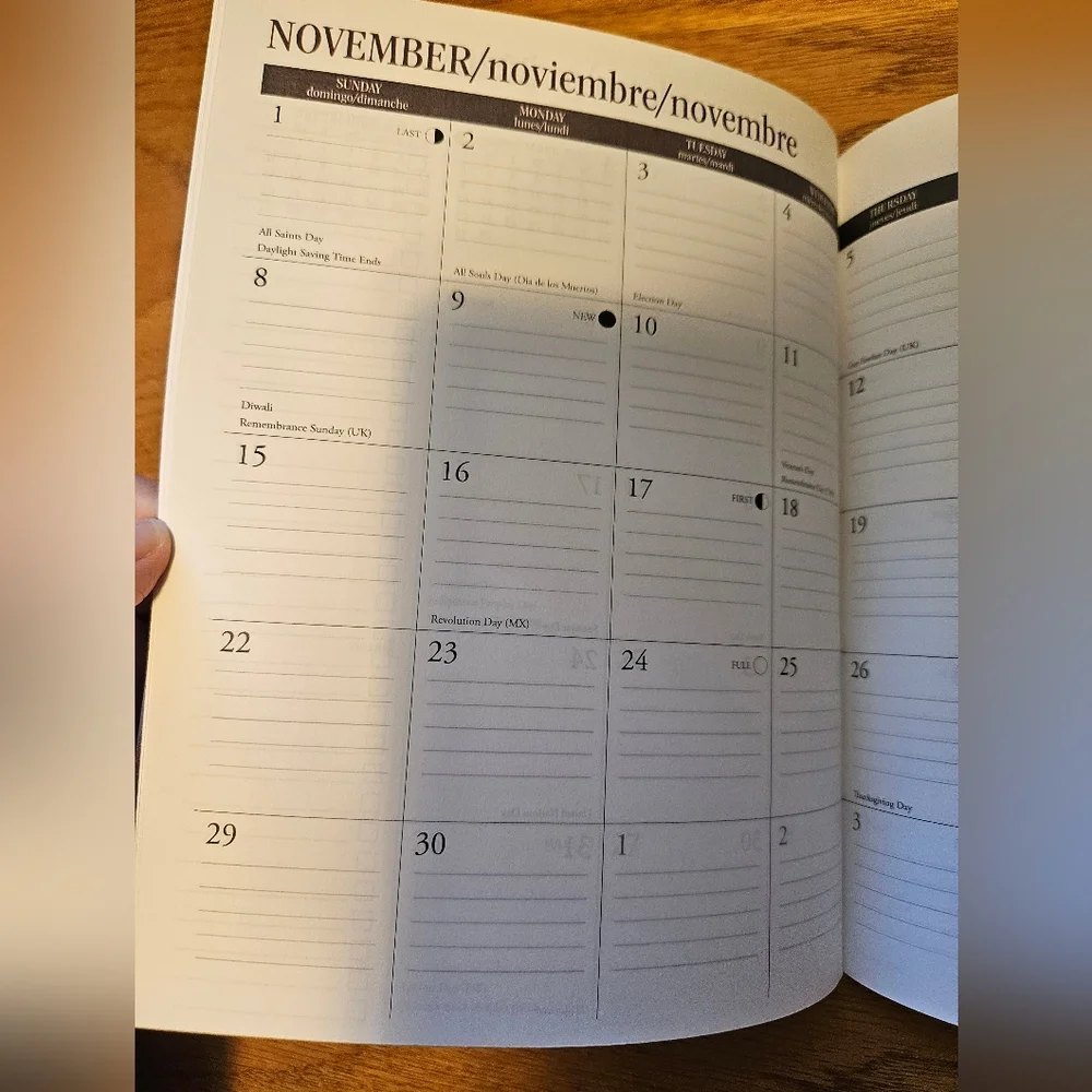 2026 Blue Planner with Rainbow Stripes - Daily Home Office Planner